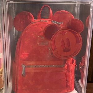Disney Red Mickey Mouse Ears Backpack